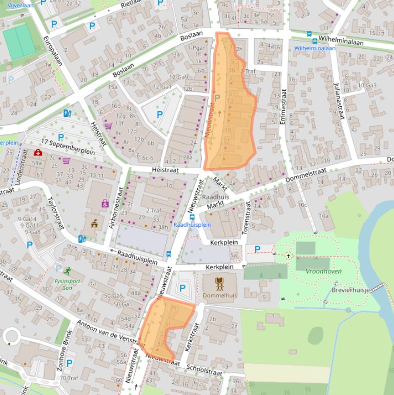 Kaart van postcodegebied 5691AA.