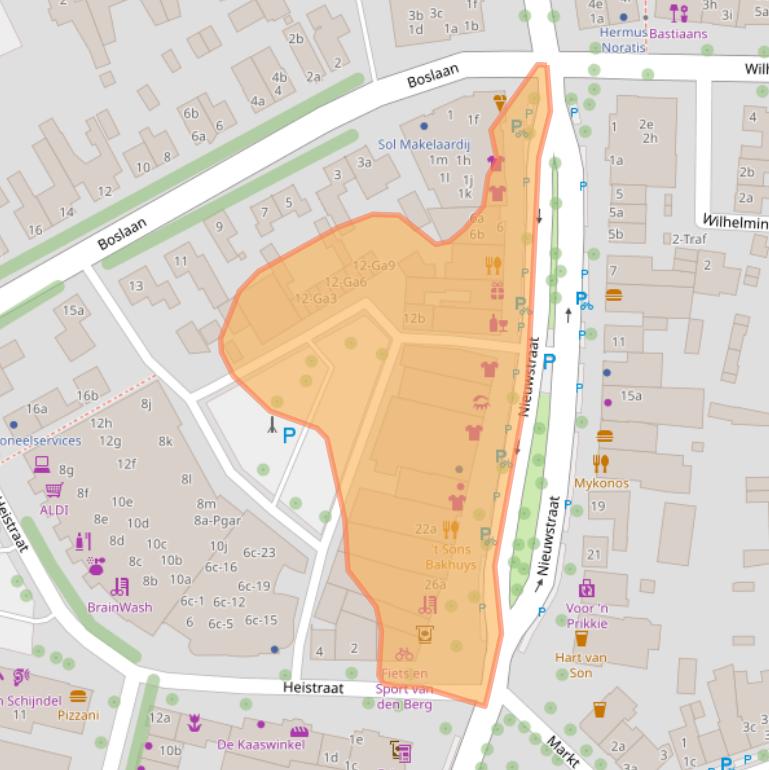 Kaart van postcodegebied 5691AC.