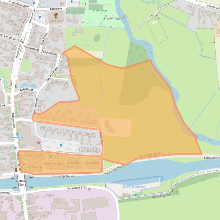 Kaart van postcodegebied 5691AH.