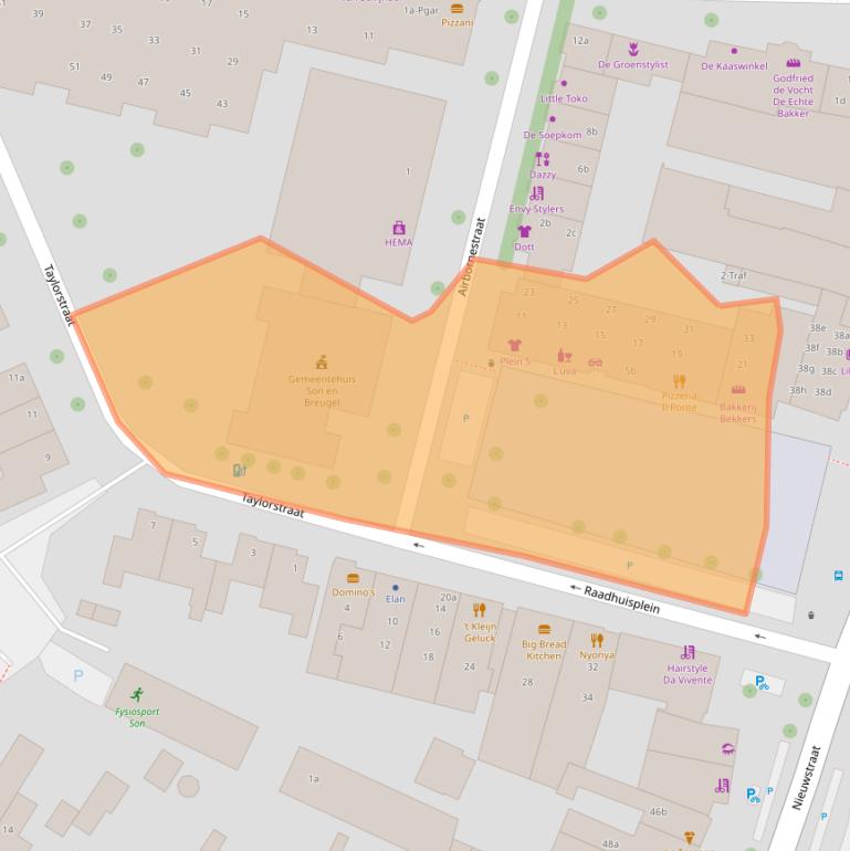 Kaart van postcodegebied 5691AL.