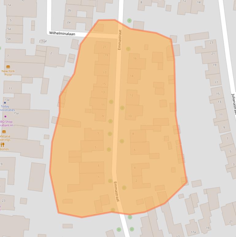 Kaart van postcodegebied 5691AV.