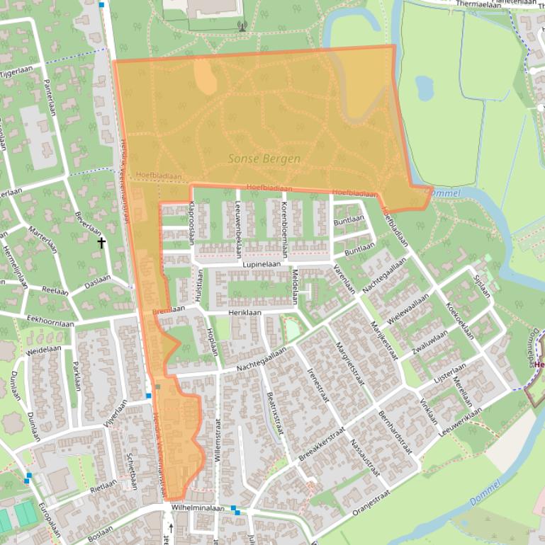 Kaart van postcodegebied 5691BD.