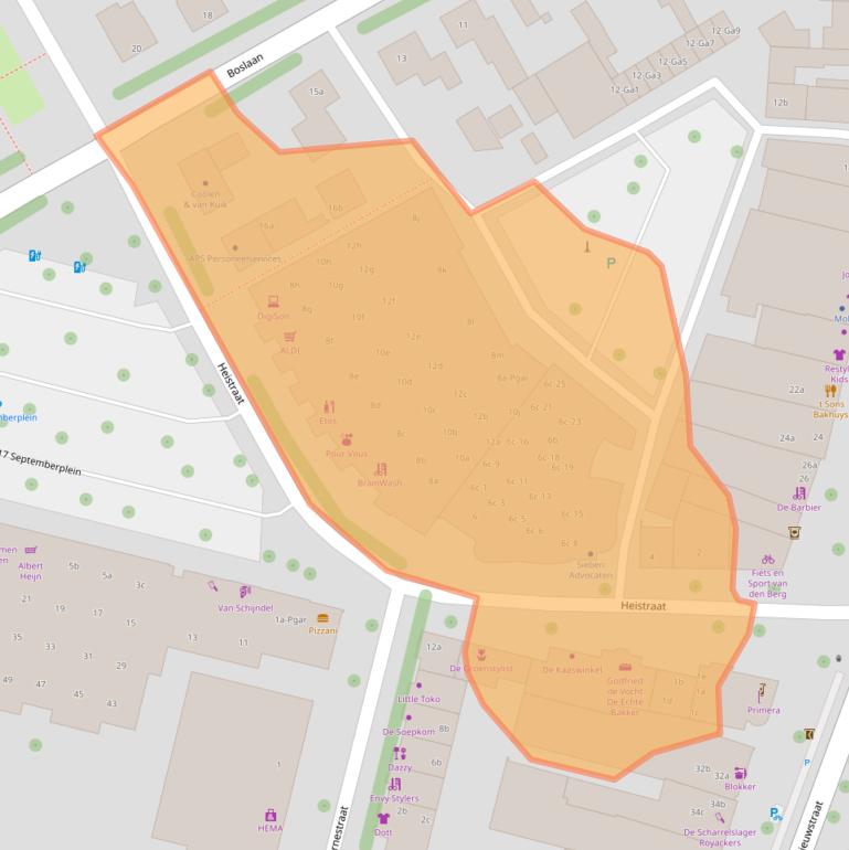 Kaart van postcodegebied 5691CA.