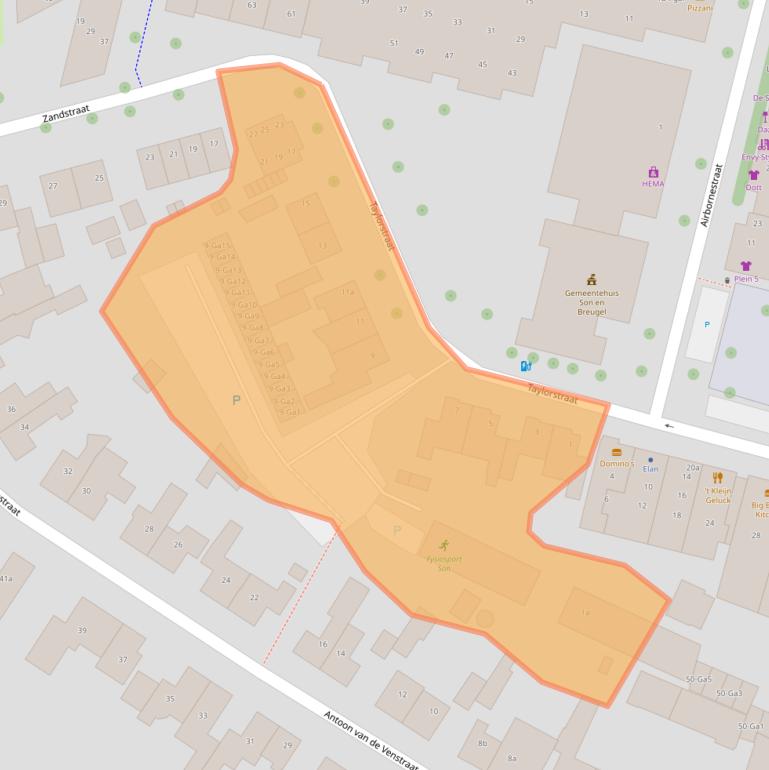 Kaart van postcodegebied 5691CH.