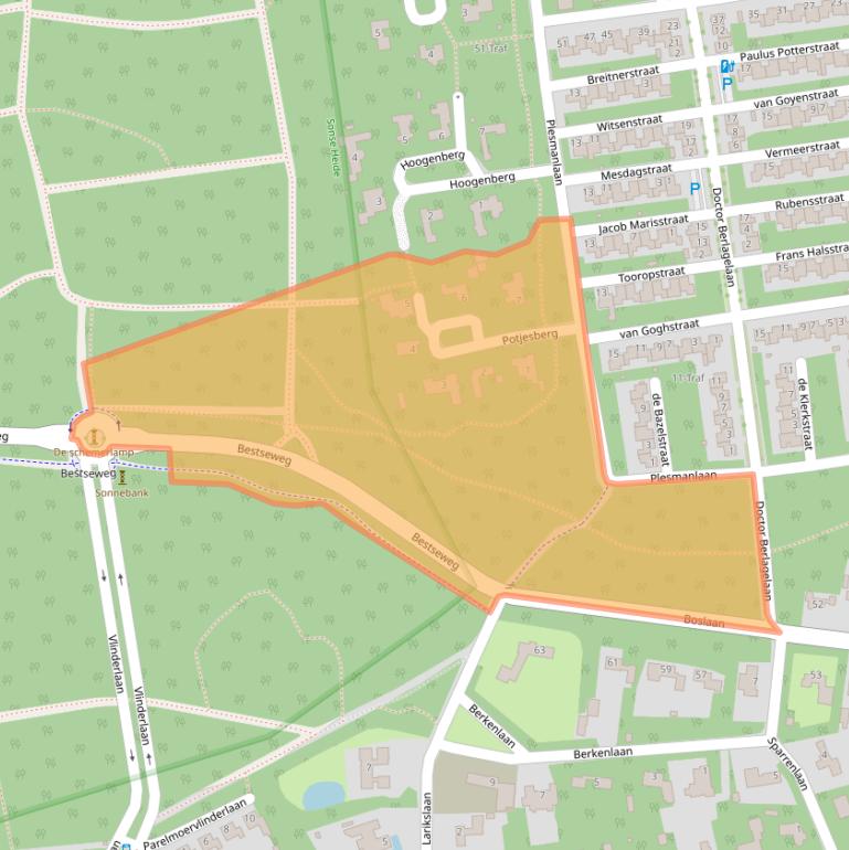 Kaart van postcodegebied 5691DH.