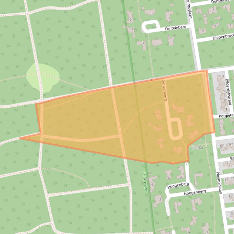 Kaart van postcodegebied 5691DP.