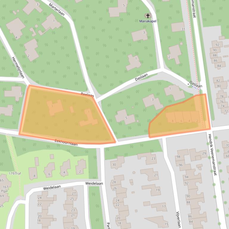 Kaart van postcodegebied 5691EV.