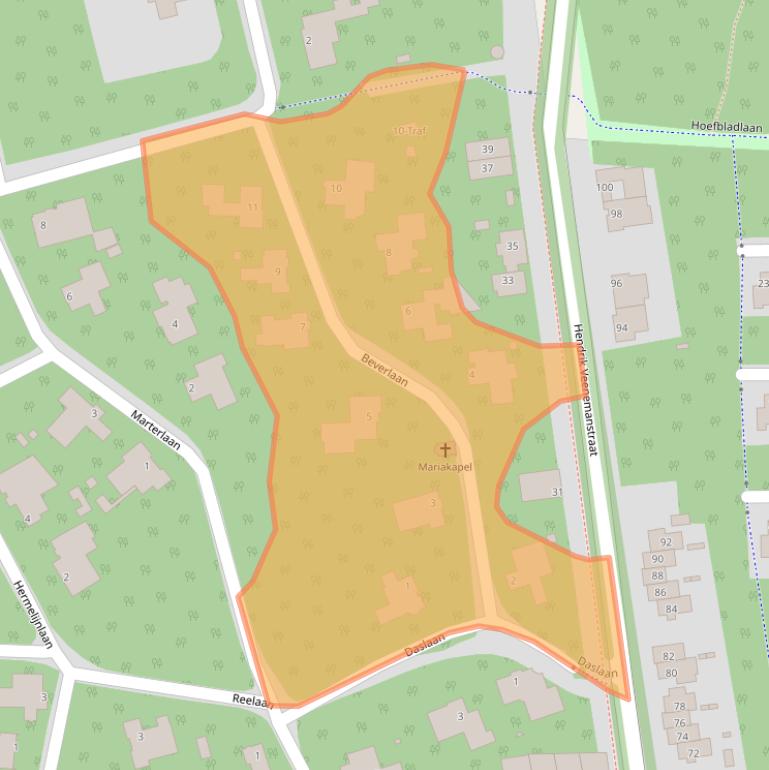 Kaart van postcodegebied 5691GA.