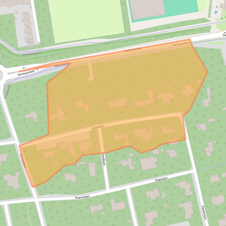 Kaart van postcodegebied 5691GJ.