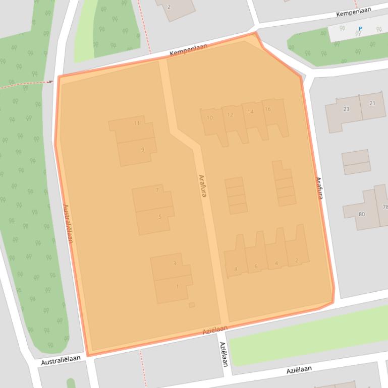 Kaart van postcodegebied 5691JA.