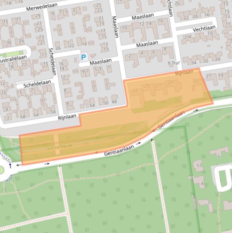 Kaart van postcodegebied 5691JG.