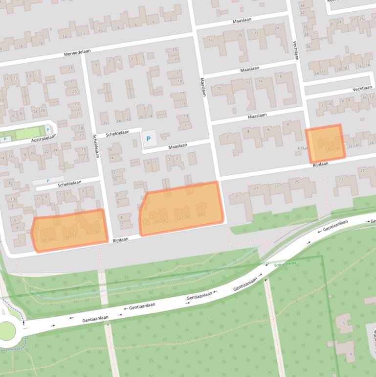 Kaart van postcodegebied 5691JJ.