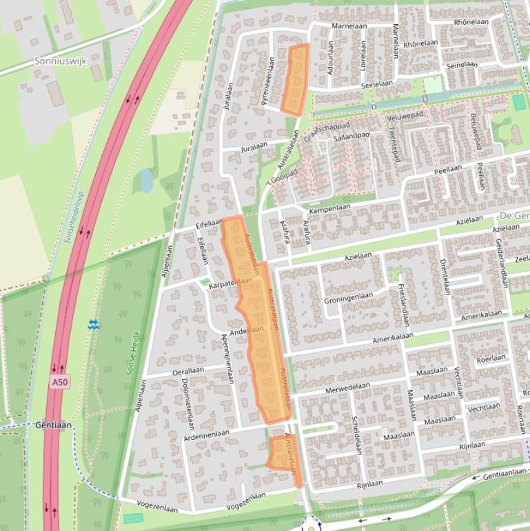 Kaart van postcodegebied 5691JK.