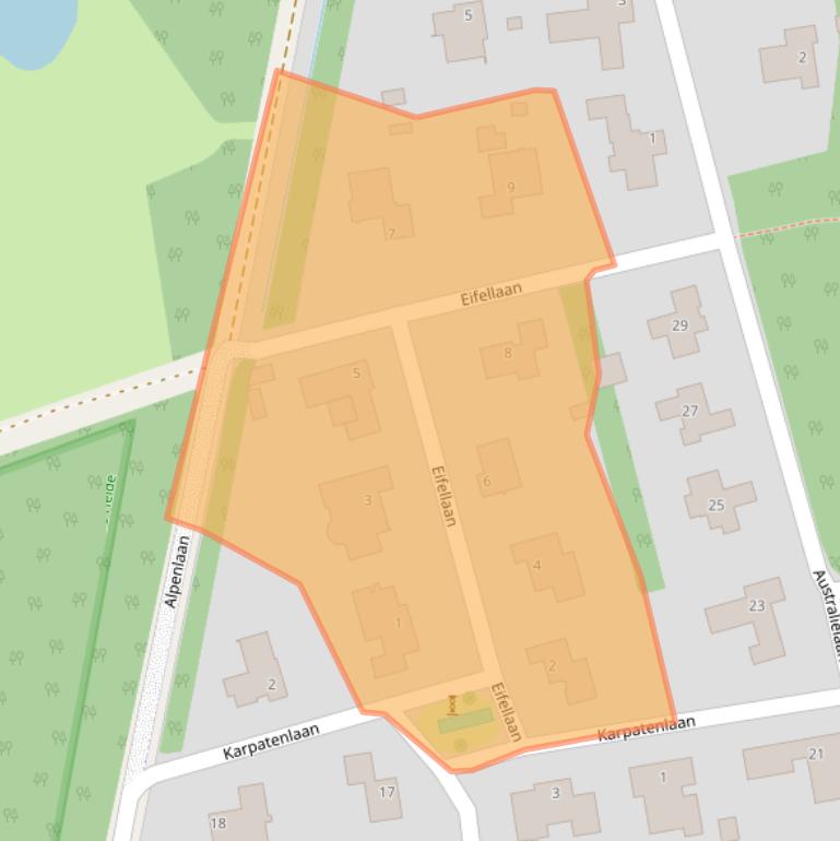 Kaart van postcodegebied 5691JW.