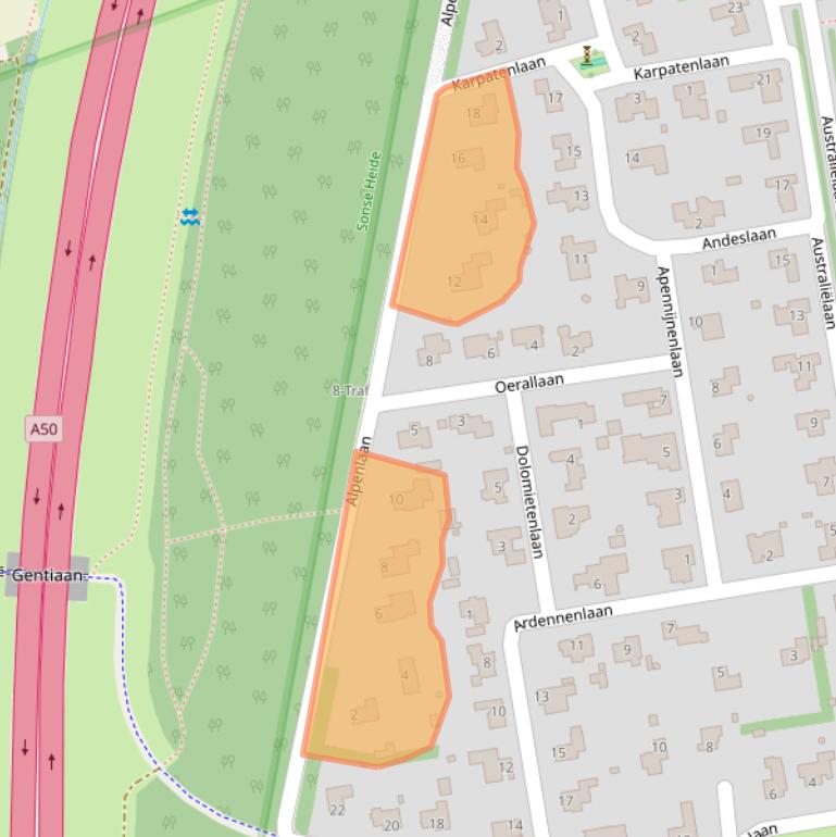 Kaart van postcodegebied 5691JX.