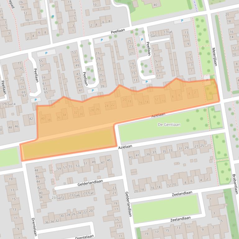 Kaart van postcodegebied 5691LC.