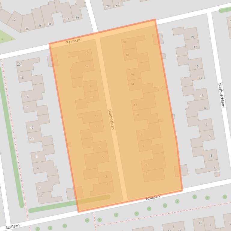 Kaart van postcodegebied 5691LG.