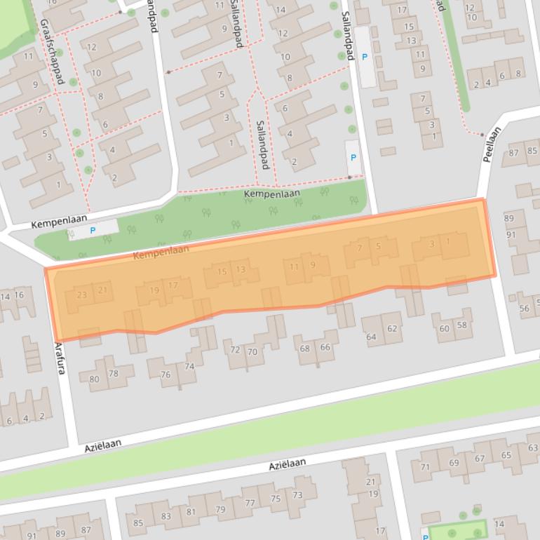 Kaart van postcodegebied 5691LS.