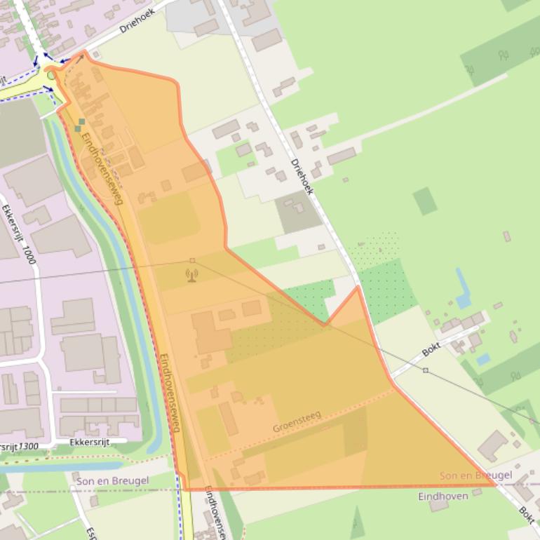 Kaart van postcodegebied 5691NG.