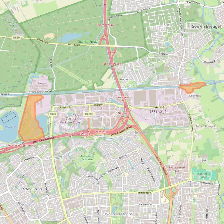 Kaart van postcodegebied 5691NL.