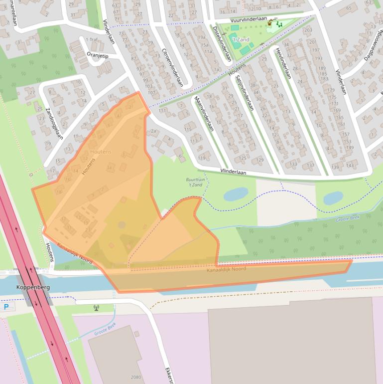 Kaart van postcodegebied 5691NX.