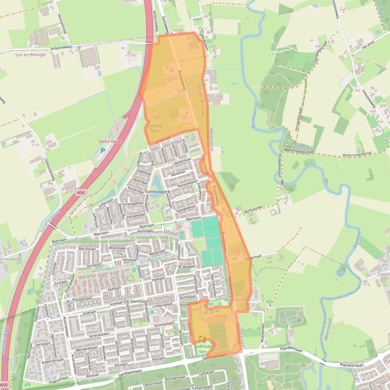 Kaart van postcodegebied 5691PA.