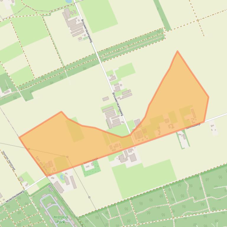 Kaart van postcodegebied 5691PG.