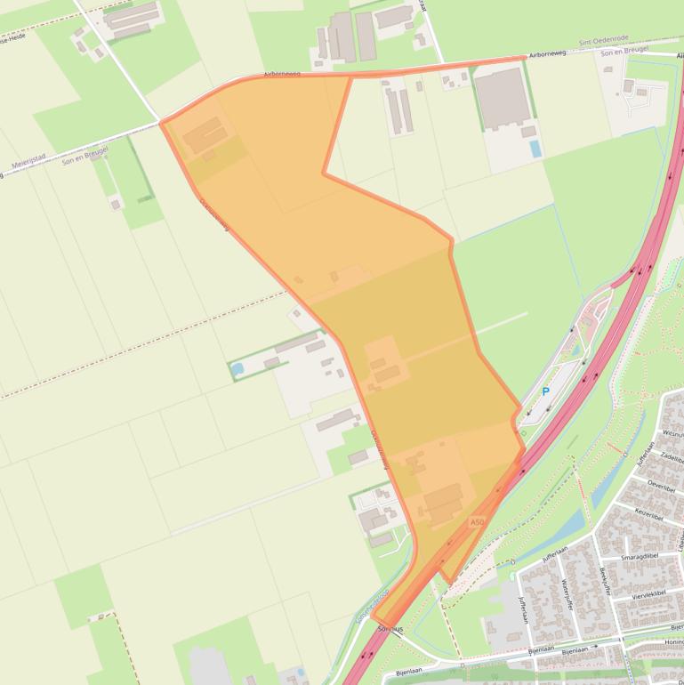 Kaart van postcodegebied 5691PK.