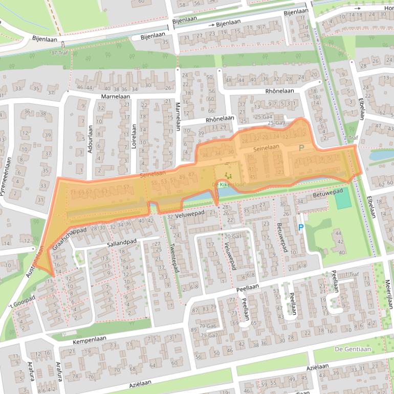 Kaart van postcodegebied 5691RA.