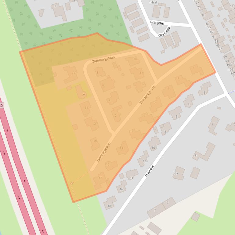 Kaart van postcodegebied 5691RJ.