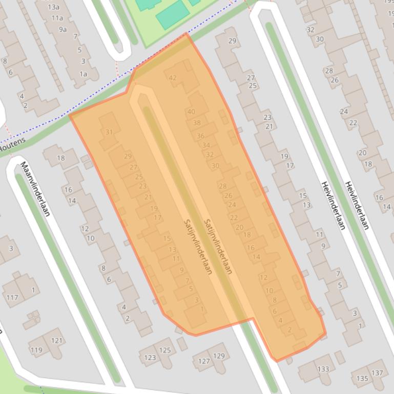 Kaart van postcodegebied 5691RT.