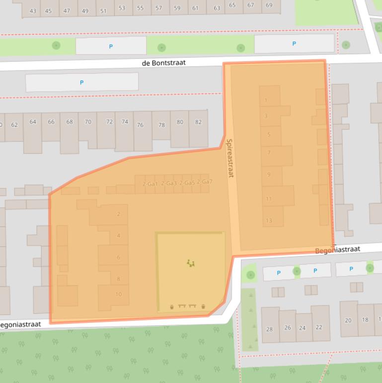 Kaart van postcodegebied 5691SJ.