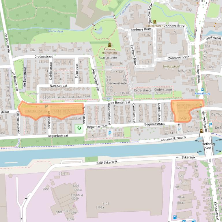 Kaart van postcodegebied 5691SX.