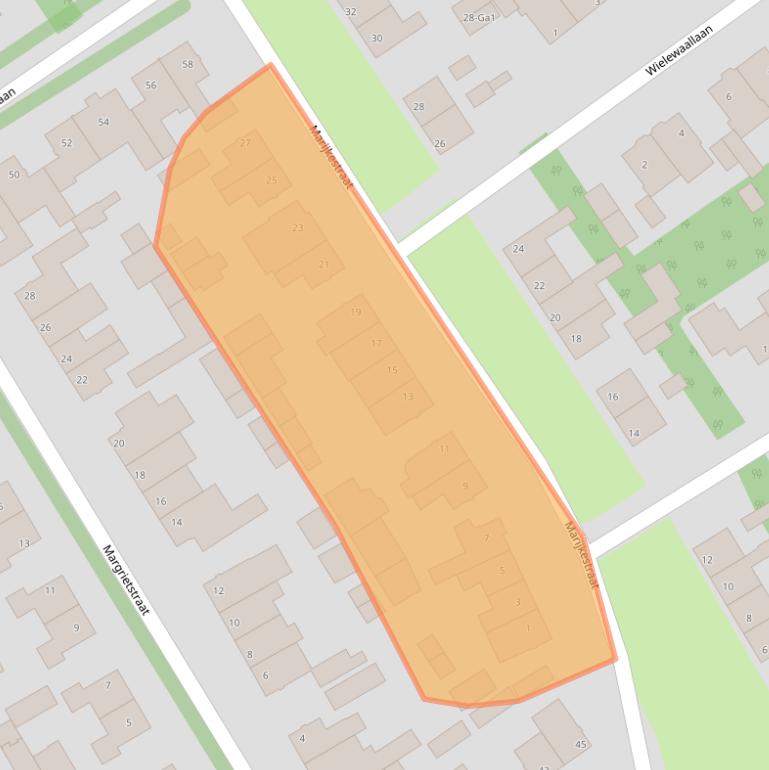 Kaart van postcodegebied 5691TW.