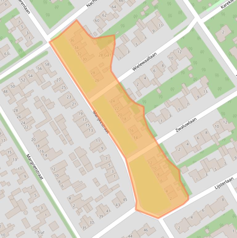 Kaart van postcodegebied 5691TX.