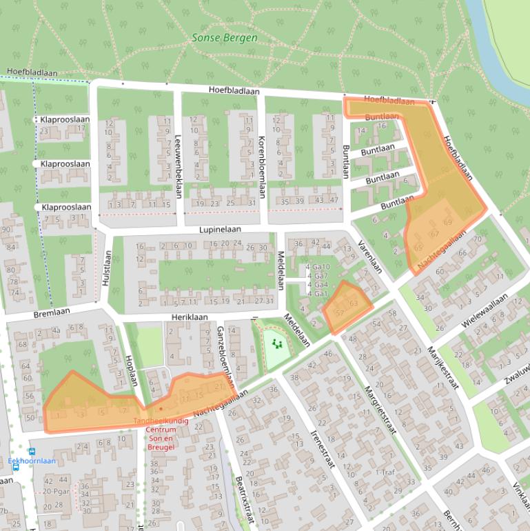 Kaart van postcodegebied 5691VA.
