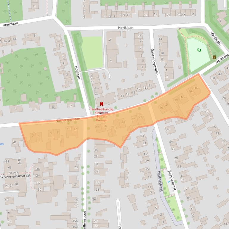 Kaart van postcodegebied 5691VB.