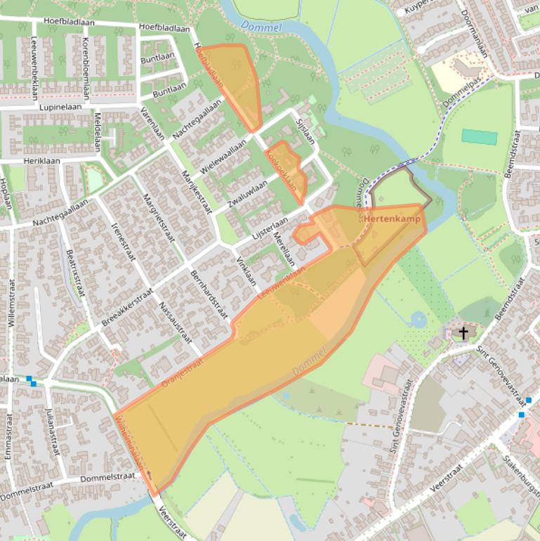 Kaart van postcodegebied 5691VD.