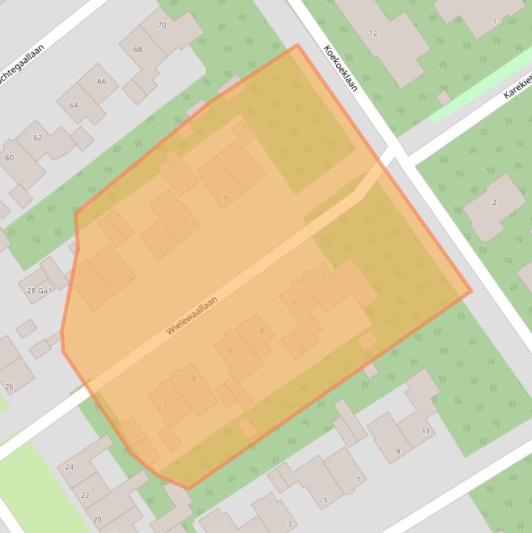 Kaart van postcodegebied 5691VE.