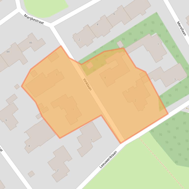 Kaart van postcodegebied 5691VJ.