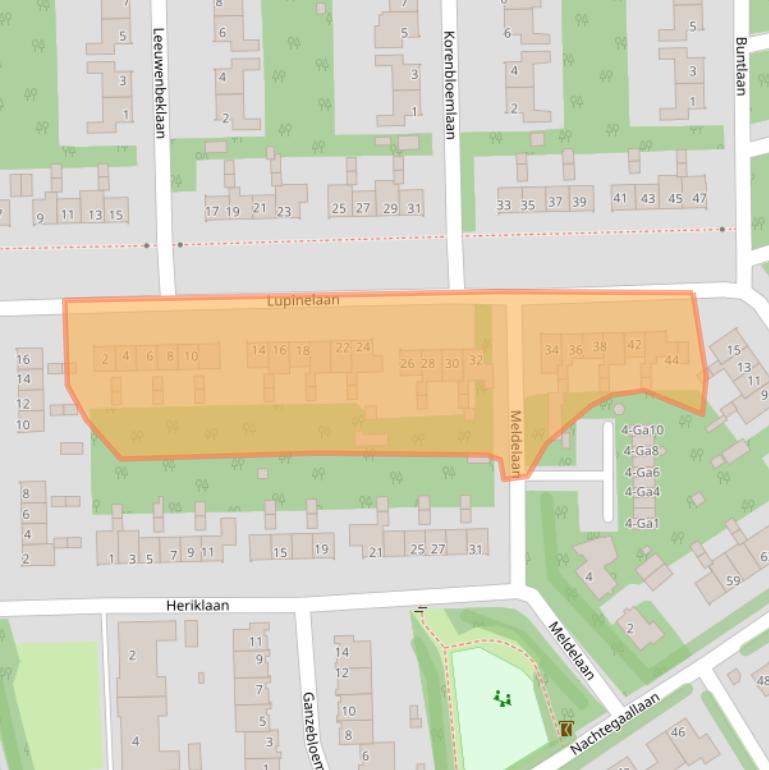 Kaart van postcodegebied 5691WD.