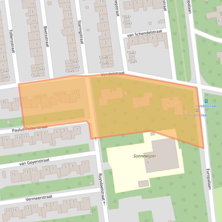 Kaart van postcodegebied 5691XA.