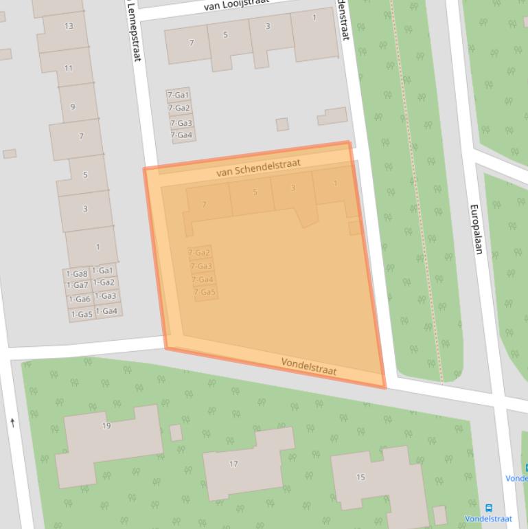 Kaart van postcodegebied 5691XG.