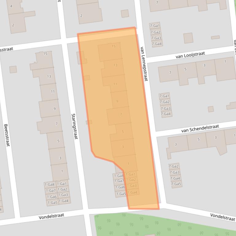 Kaart van postcodegebied 5691XH.