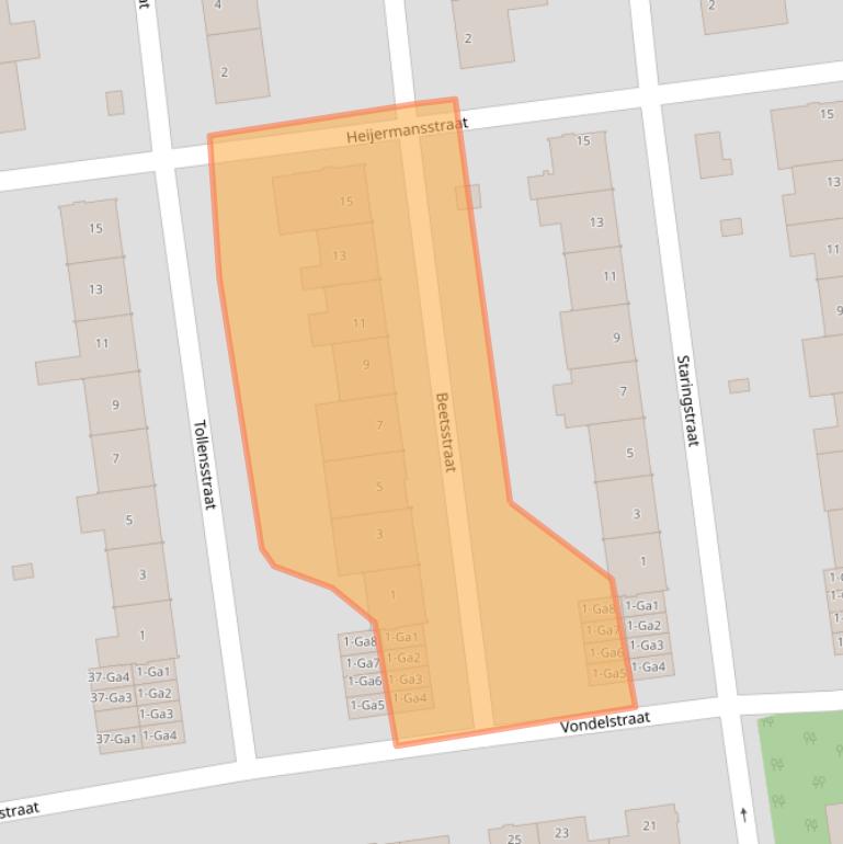 Kaart van postcodegebied 5691XK.