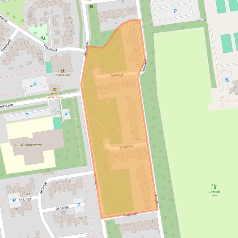 Kaart van postcodegebied 5691ZL.