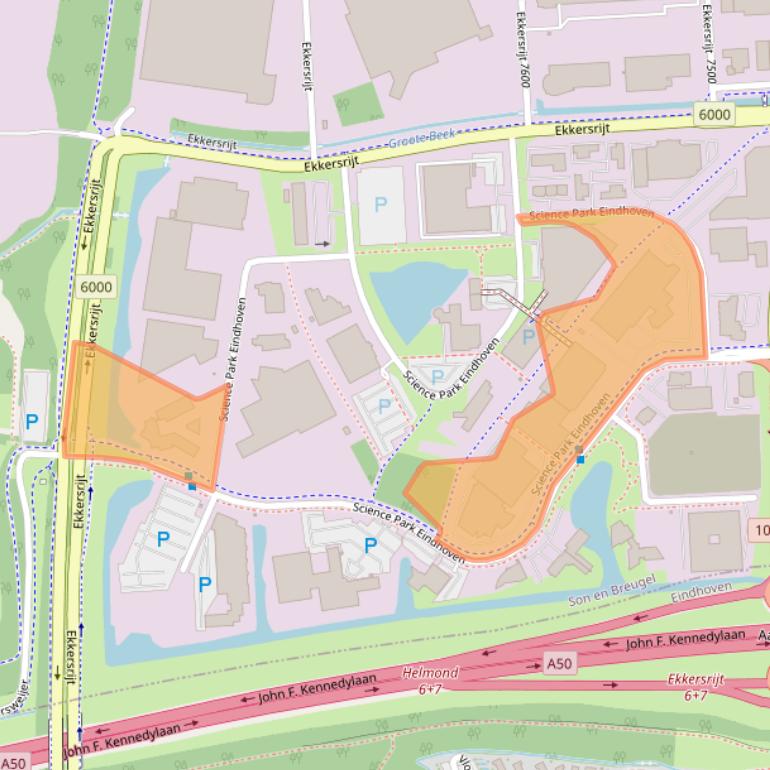 Kaart van postcodegebied 5692EA.