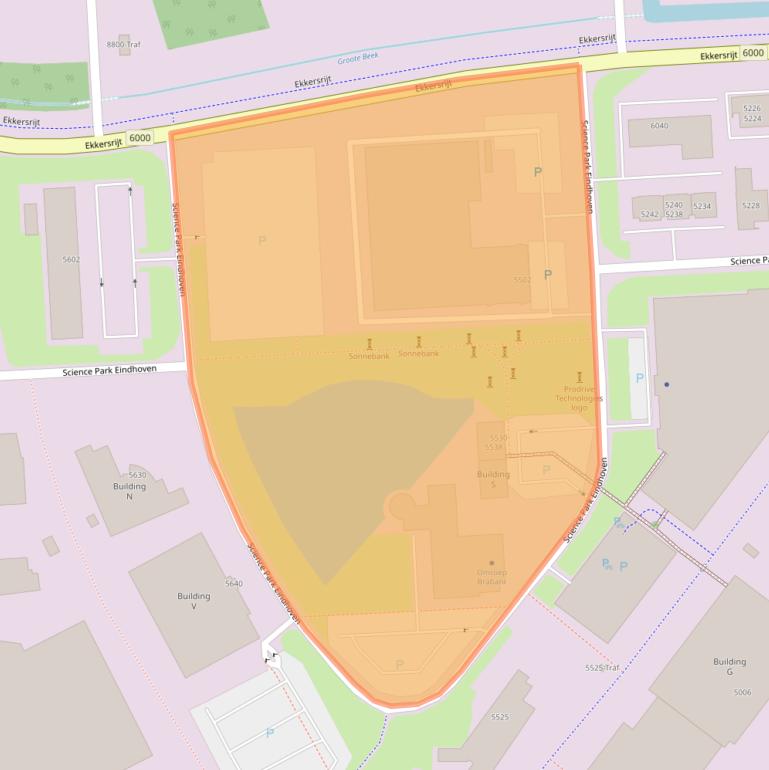 Kaart van postcodegebied 5692EL.
