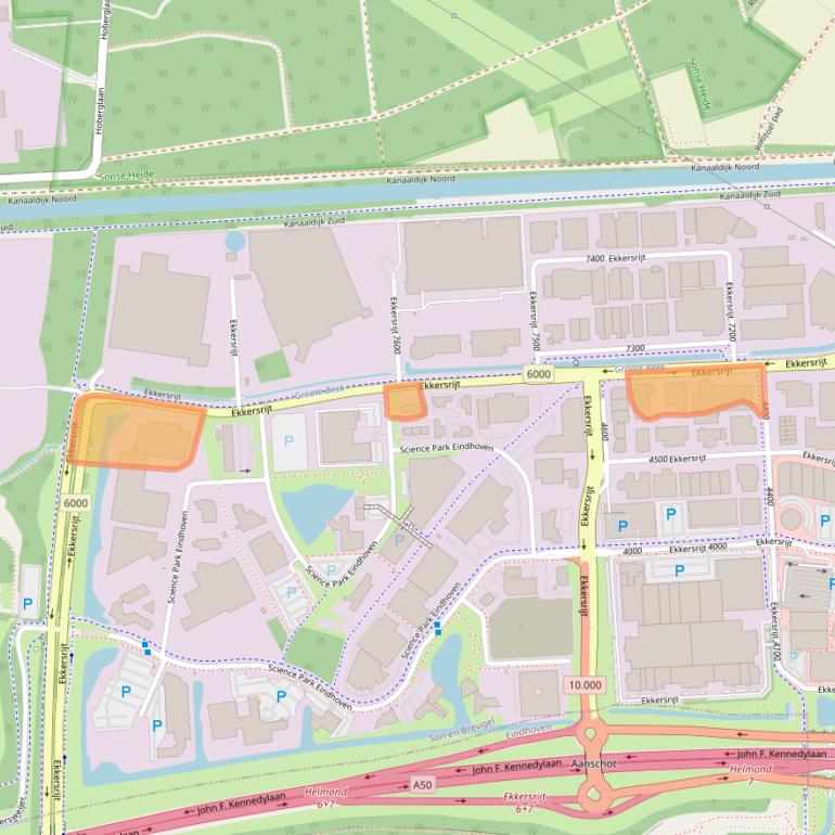 Kaart van postcodegebied 5692GA.