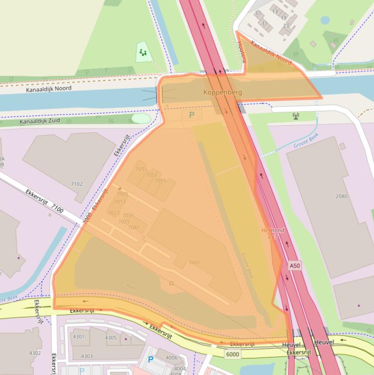 Kaart van postcodegebied 5692HB.